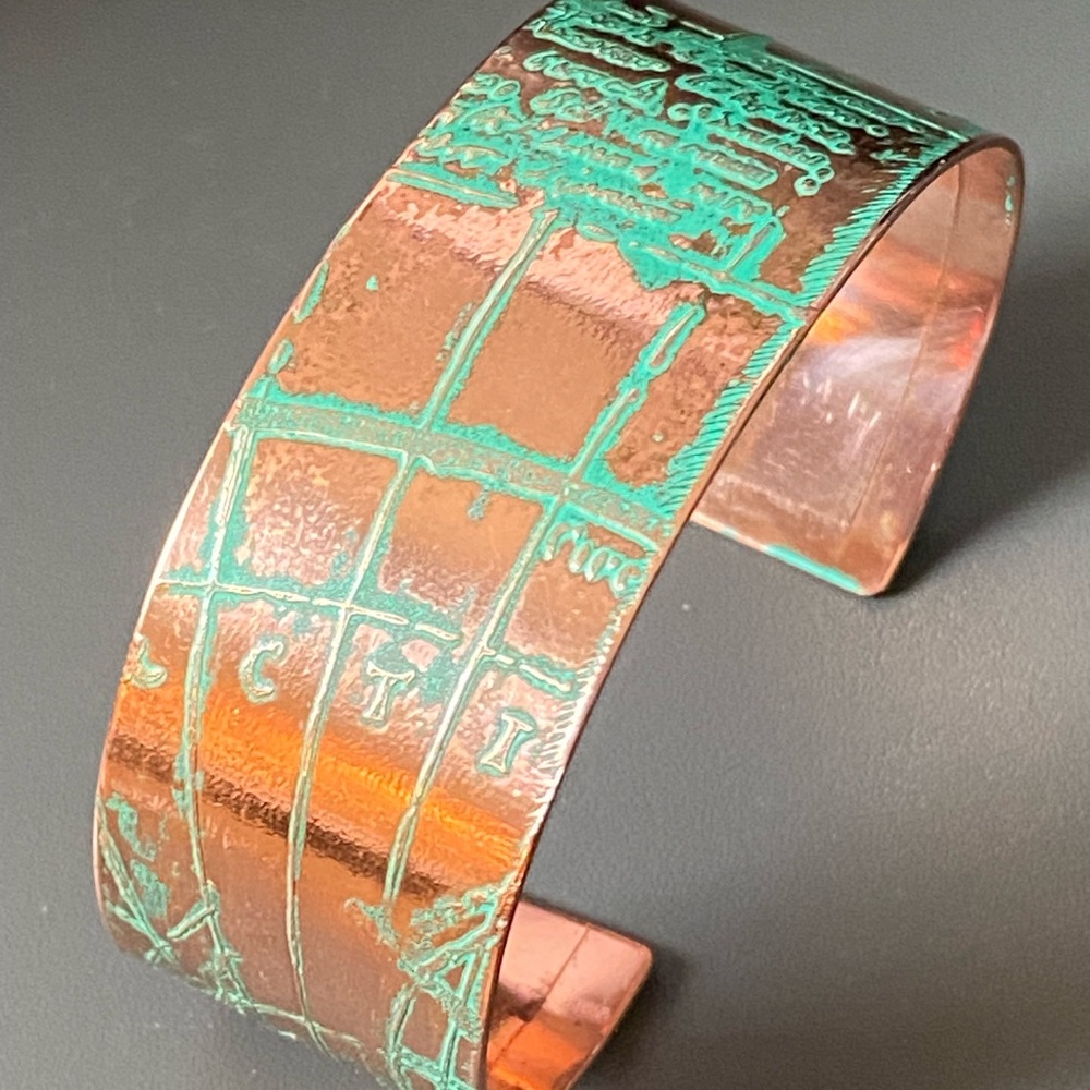 Rustic Copper Cuff Bracelet - Picture 10 of 10